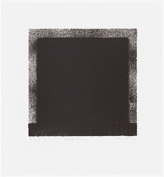 Artist: b'Hickey, Dale.' | Title: b'Black thing' | Date: 1993 | Technique: b'lithograph, printed in black ink, from one stone'