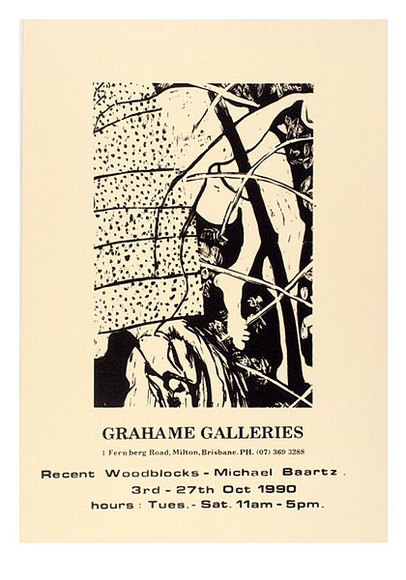 Artist: b'Baartz, Michael.' | Title: b'Poster: Grahame Galleries.' | Date: 1990