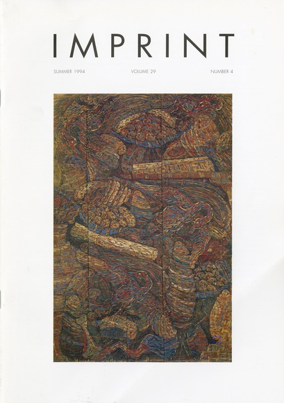 Artist: b'PRINT COUNCIL OF AUSTRALIA' | Title: b'Periodical | Imprint. Melbourne: Print Council of Australia, vol. 29, no. 4, 1994' | Date: 1994