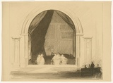 Artist: b'Streeton, Arthur.' | Title: b'The ballroom, Bamorough Castle' | Date: (1912) | Technique: b'lithograph, printed in brown ink, from one stone'