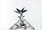 Artist: b'Roberts, Neil.' | Title: b'Eruptions 17' | Date: 1991 | Technique: b'pigment-transfer, printed in brown ink, from one bitumen paper plate'