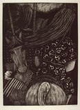 Artist: EDWARDS, Annette | Title: En passant | Date: 1985 | Technique: etching and aquatint, printed in black ink with plate-tone, from one plate