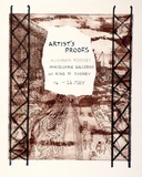 Artist: b'Rooney, Elizabeth.' | Title: bArtist's proofs, Macquarie Galleries | Date: 1971 | Technique: b'etching and aquatint, printed in red ink with plate-tone, from one  zinc plate; text in black fibre-tipped pen'