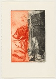Artist: b'ARNOLD, Raymond' | Title: b'Artificial nature VI.' | Date: c.1993 | Technique: b'etching, printed in red and black ink, from two plates'