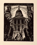 Artist: b'McGrath, Raymond.' | Title: b'Greeting card: Christmas' | Date: 1926, November | Technique: b'wood-engraving, printed in black ink, from one block'