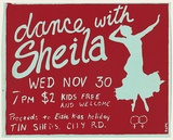 Artist: b'EARTHWORKS POSTER COLLECTIVE' | Title: b'Dance with Sheila' | Date: 1976 | Technique: b'screenprint, printed in red ink, from one stencil'