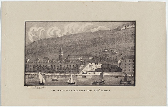 Artist: b'Atkinson, Charles.' | Title: b'The seat of His Excellency Lieutenant Governor Arthur.' | Date: 1833 | Technique: b'lithograph, printed in black ink, from one stone'