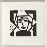 Title: b'I am [page 15]' | Date: 2000 | Technique: b'linocut, printed in black ink, from one block'