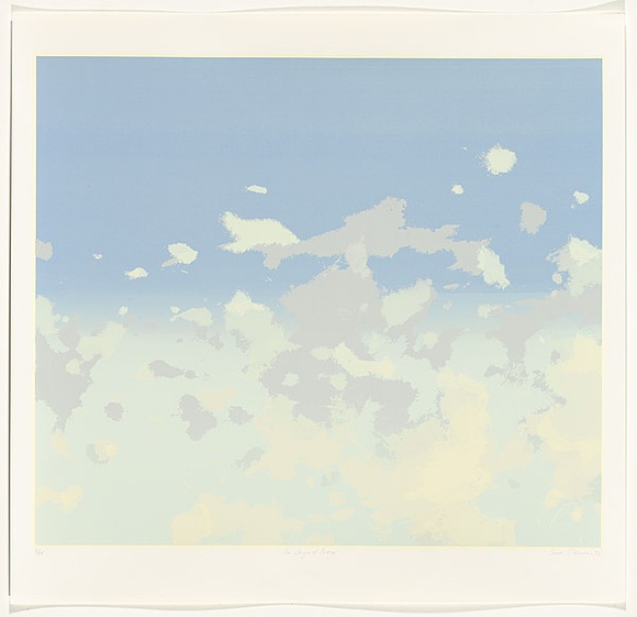 Artist: b'Storrier, Tim.' | Title: b'The sky of Arca' | Date: 1976 | Technique: b'lithograph, printed in colour, from multiple stones' | Copyright: b'\xc2\xa9 Tim Storrier'