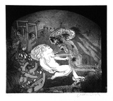 Artist: BOYD, Arthur | Title: Lysistrata: Welcome Lampito!.... | Date: (1970) | Technique: etching and aquatint, printed in black ink, from one plate
