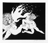 Artist: BOYD, Arthur | Title: The women defeating the old men. Variant of No.8. | Date: 1970 | Technique: etching and aquatint, printed in black ink, from one plate