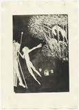 Artist: BOYD, Arthur | Title: The lady betray the Unicorn. | Date: 1973-74 | Technique: aquatint, printed in black ink, from one plate | Copyright: Reproduced with permission of Bundanon Trust