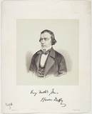 Title: not titled [Sir Charles Gavan Duffy] | Date: 1859 | Technique: lithograph, printed in colour, from multiple stones (black image, buff tint stone)