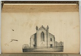 Artist: Liley, Thomas. | Title: St Andrew's Scots' Church. | Date: 1843 | Technique: lithograph, printed in black ink, from one stone