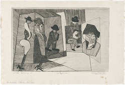 Artist: WALKER, Murray | Title: The performers. | Date: 1967 | Technique: etching, printed in black ink, from one plate