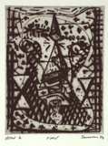 Artist: SANSOM, Gareth | Title: Face | Date: 1994, January - March | Technique: drypoint and roullette, printed in black ink, from one plate