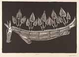 Artist: b'Nabegeyo, Bruce.' | Title: b'Ngalyod' | Date: 2000, October - November | Technique: b'lithograph, printed in black ink, from one stone'