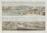 Artist: Rowe, George. | Title: View of the City of Melbourne. | Date: 1858 | Technique: lithograph, printed in colour, from multiple stones