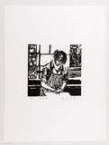 Artist: Forster, Josephine. | Title: The printer. | Date: 1988 | Technique: linocut, printed in black ink, from one block | Copyright: © Josephine Forster