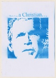 Artist: b'Azlan.' | Title: b'There was a Christian...' | Date: 2003 | Technique: b'stencil, printed in blue ink, from one stencil'