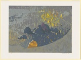 Artist: b'Daws, Lawrence.' | Title: b'The Glasshouse Mountains.' | Date: 1988 | Technique: b'screenprint, printed in colour, from ten stencils' | Copyright: b'\xc2\xa9 Lawrence Daws'