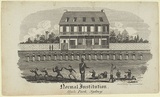 Artist: b'Carmichael, John.' | Title: b'Normal institution, Hyde Park, Sydney.' | Date: 1838 | Technique: b'engraving, printed in black ink, from one copper plate'