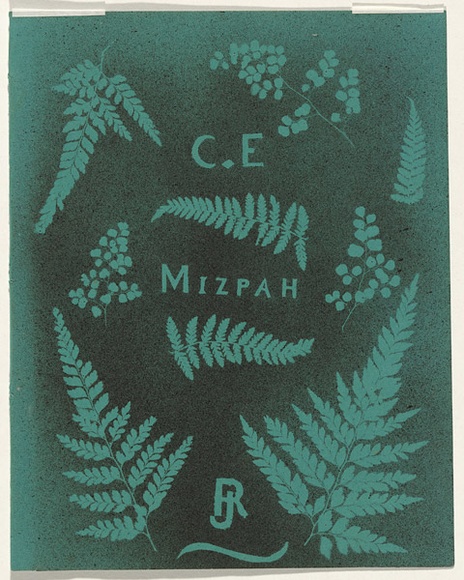 Artist: b'Jackson, Robert.' | Title: b'Mizpah' | Date: 1875 | Technique: b'splatterwork, printed in black ink, from one stencil'