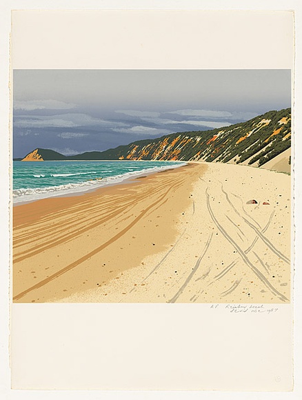 Artist: b'Rose, David.' | Title: b'Rainbow beach' | Date: 1987 | Technique: b'screenprint, printed in colour, from multiple stencils'