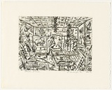 Artist: b'Senbergs, Jan.' | Title: b'Studio pieces' | Date: 1992 | Technique: b'etching, printed in black, from one plate' | Copyright: b'\xc2\xa9 Jan Senbergs'