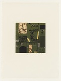 Artist: Pericles, Leon. | Title: Pointing the bone | Date: 1988 | Technique: linocut, printed in colour, from mutliple blocks; collage | Copyright: © Leon Pericles