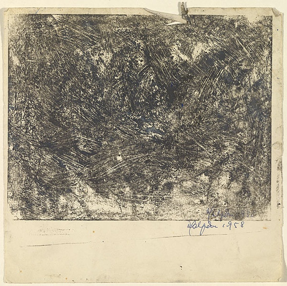 Artist: b'Halpern, Stacha.' | Title: b'not titled [Abstraction]' | Date: 1958 | Technique: b'lithograph, printed in black ink, from one stone [or plate]'