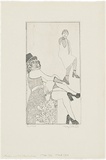 Artist: b'WALKER, Murray' | Title: b'Marlene and one hand maiden.' | Date: 1972-75 | Technique: b'etching, printed in black ink, from one plate'