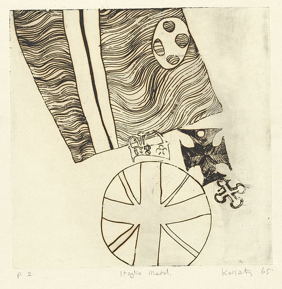 Title: b'Intaglio medal' | Date: 1965 | Technique: b'etching, printed in black ink with plate-tone, from one plate'