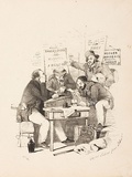 Artist: GILL, S.T. | Title: Diggers shipping from Melbourne. | Date: 1852 | Technique: lithograph, printed in black ink, from one stone