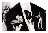 Artist: b'BALDESSIN, George' | Title: b'Recurring day in the life of M.M.' | Date: 1965 | Technique: b'etching and aquatint, printed in black ink, from one plate'