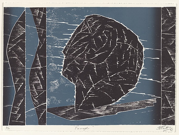 Artist: b'Pratt, John.' | Title: b'Passage' | Date: 1996 | Technique: b'woodcut, printed in colour, from one block'