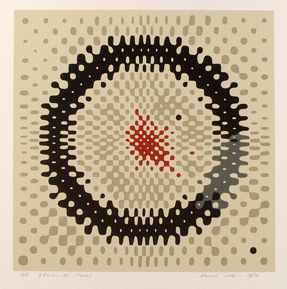 Artist: b'ROSE, David' | Title: b'Game III (Sun)' | Date: 1970 | Technique: b'screenprint, printed in colour, from five stencils'