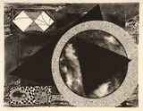 Artist: b'Wickham, Stephen.' | Title: b'not titled [circle within triangles]' | Date: 1985 | Technique: b'lithograph, printed with black ink, from one stone' | Copyright: b'Stephen Wickham is represented by Australian Galleries Works on paper Sydney & Stephen McLaughlan Gallery, Melbourne'