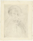 Artist: BOYD, Arthur | Title: Portrait of Albert Tucker [2]. | Date: 1968-69 | Technique: etching and drypoint, printed in black ink, from one plate | Copyright: Reproduced with permission of Bundanon Trust