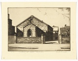 Artist: PLATT, Austin | Title: Pultney St School, Adelaide | Date: 1937 | Technique: etching, printed in black ink, from one plate