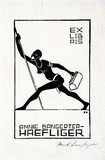 Artist: Haefliger, Paul. | Title: Bookplate: Annie Bangerter | Date: 1931-33 | Technique: woodcut, printed in black ink, from one block