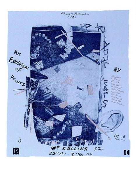 Artist: b'Chisholm Students.' | Title: b'Exhibition poster: Up to your ears.' | Date: c.1980 | Technique: b'screenprint, printed in colour, from multiple stencils'