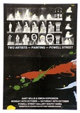 Artist: b'Hopkinson, Simon.' | Title: b'Two artists - painting - Powell Street Gallery' | Date: (1977) | Technique: b'offset-lithograph and synthetic polymer paint'