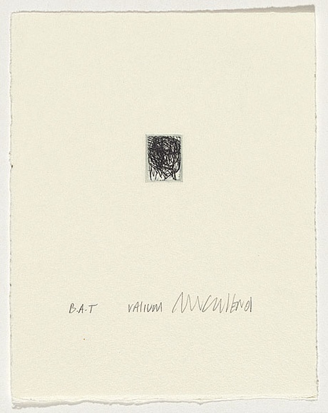 Artist: Cullen, Adam. | Title: Valium | Date: 2001 | Technique: etching, printed in black ink, from one plate