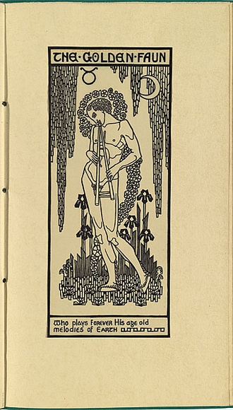Artist: b'Waller, Christian.' | Title: b'The Golden Faun' | Date: 1932 | Technique: b'linocut, printed in black ink, from one block'