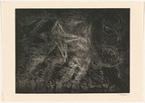 Title: My father murdered 50,000 Jews | Date: 1992 | Technique: relief etching, printed in black ink, from one plate