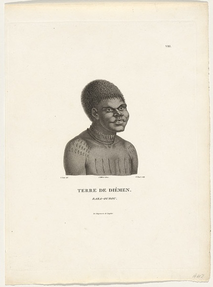 Title: b'Terre de Di\xc3\xa9men. Bara- ourou' | Date: 1807 | Technique: b'stipple-engraving, printed in black ink, from one plate'