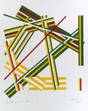 Artist: Croston, Doug | Title: Accidental sequence 3. | Date: 1978, February | Technique: screenprint, printed in colour, from three stencils | Copyright: Courtesy of the artist