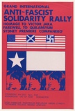 Artist: b'MACKINOLTY, Chips' | Title: b'Anti-fascist solidarity rally' | Date: 1975 | Technique: b'screenprint, printed in colour, from two stencils'