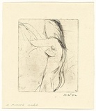 Artist: WALKER, Murray | Title: A moving model | Date: 1962 | Technique: drypoint, printed in black ink, from one plate